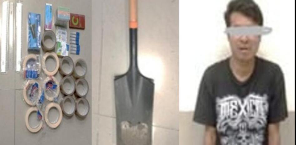 Policías municipales de Texcoco capturan infraganti a ladrón que entró a robar a un kínder